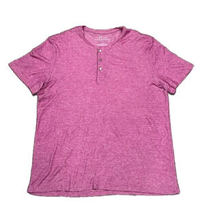Marc Anthony Luxury Mens Slim-Fit Button T-Shirt Maroon XL A005760